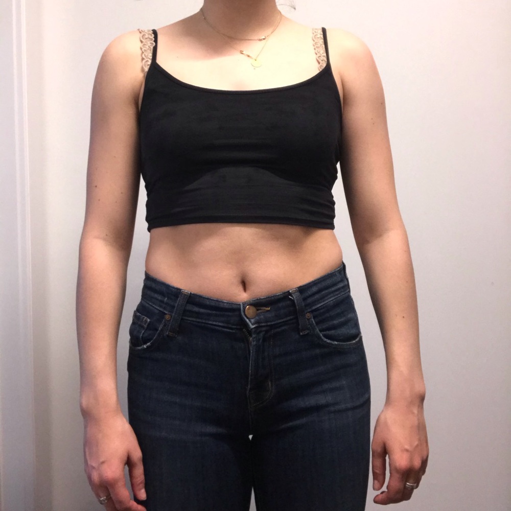 Brandy Melville suede crop tank